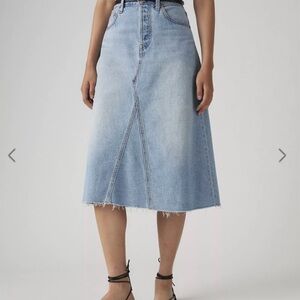 Levi's Light Blue A-Line Denim Skirt